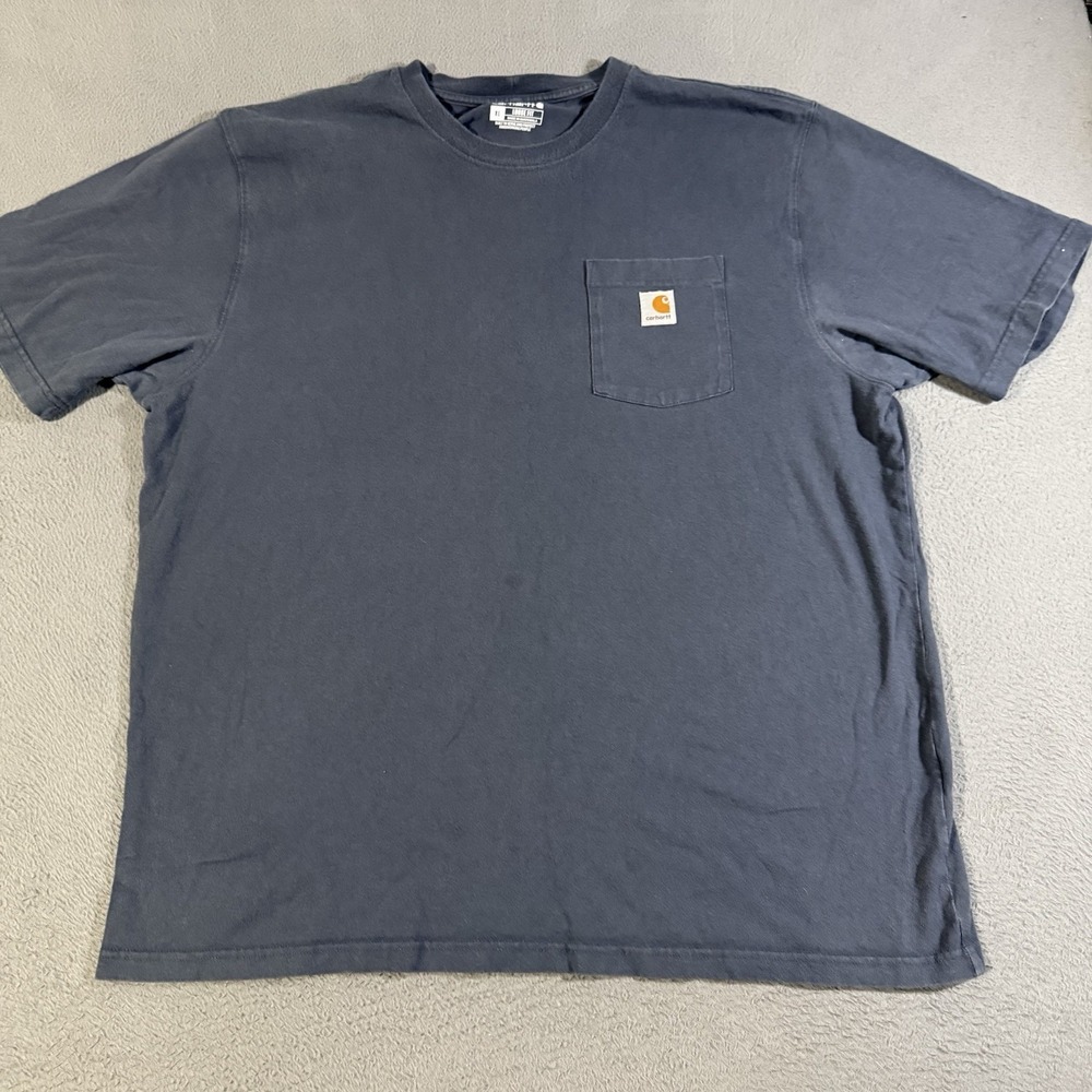 Carhartt Loose Fit Front Pocket Workwear Faded Black T-Shirt Short‎ Sleeves XL